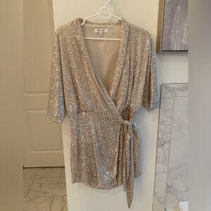Champagne Gold Sequin Romper
